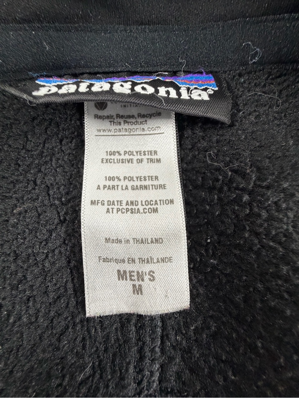 Patagonia Better Sweater Full Zip Fleece Jacket Black Mens Medium Outdoor Hike - Picture 3 of 6